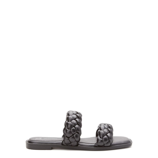 Braided two-strap sandals for women